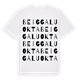 White t-shirt med Beiggaluokta ordlek t-shirt