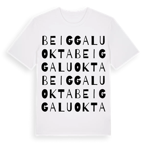 Beiggaluokta ordlek t-shirt – ekologisk bomull t-shirt från Pinshirt
