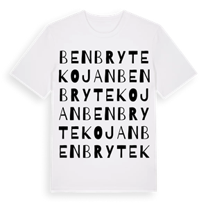 Benbrytekojan ordlek t-shirt – ekologisk bomull t-shirt från Pinshirt