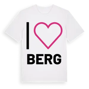 Jag älskar Berg t-shirt stort tryck – ekologisk bomull t-shirt från Pinshirt