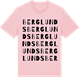 Pink Cotton t-shirt med Berglunds ordlek t-shirt