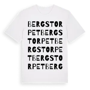 Bergstorpet ordlek t-shirt – ekologisk bomull t-shirt från Pinshirt