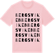 Pink Cotton t-shirt med Bergsviken ordlek t-shirt