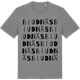 Mid Heather Gray t-shirt med Biudnäs ordlek t-shirt
