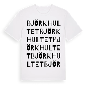 Björkhultet ordlek t-shirt – ekologisk bomull t-shirt från Pinshirt