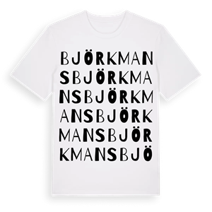 Björkmans ordlek t-shirt – ekologisk bomull t-shirt från Pinshirt