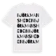 White t-shirt med Björkmansheden ordlek t-shirt