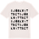 Vintage White t-shirt med Björkvattnet ordlek t-shirt