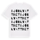 White t-shirt med Björkvattnet ordlek t-shirt