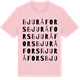 Pink Cotton t-shirt med Bjuråfors ordlek t-shirt