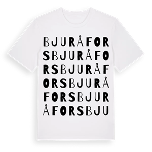 Bjuråfors ordlek t-shirt – ekologisk bomull t-shirt från Pinshirt