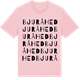 Pink Cotton t-shirt med Bjuråhed ordlek t-shirt