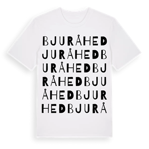 Bjuråhed ordlek t-shirt – ekologisk bomull t-shirt från Pinshirt