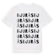 White t-shirt med Bjurås ordlek t-shirt