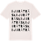Vintage White t-shirt med Bjuråträsk ordlek t-shirt