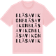Pink Cotton t-shirt med Bläsaviken ordlek t-shirt