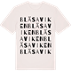 Vintage White t-shirt med Bläsaviken ordlek t-shirt