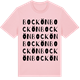 Pink Cotton t-shirt med Bockön ordlek t-shirt