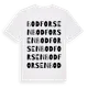 White t-shirt med Bodforsen ordlek t-shirt