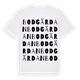 White t-shirt med Bodgärdan ordlek t-shirt