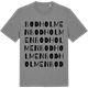 Mid Heather Gray t-shirt med Bodholmen ordlek t-shirt