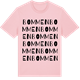 Pink Cotton t-shirt med Bommen ordlek t-shirt