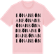 Pink Cotton t-shirt med Bönan ordlek t-shirt