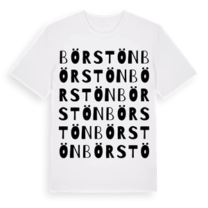 Börstön ordlek t-shirt – ekologisk bomull t-shirt från Pinshirt