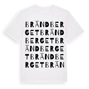 Brändberget ordlek t-shirt – ekologisk bomull t-shirt från Pinshirt