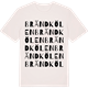 Vintage White t-shirt med Brändkölen ordlek t-shirt