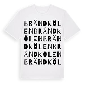 Brändkölen ordlek t-shirt – ekologisk bomull t-shirt från Pinshirt