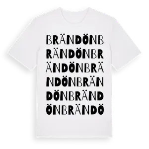 Brändön ordlek t-shirt – ekologisk bomull t-shirt från Pinshirt