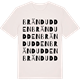 Vintage White t-shirt med Brändudden ordlek t-shirt