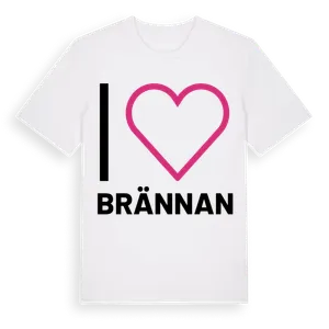 Jag älskar Brännan t-shirt stort tryck – ekologisk bomull t-shirt från Pinshirt