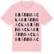 Pink Cotton t-shirt med Brännbacka ordlek t-shirt