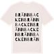 Vintage White t-shirt med Brännbacken ordlek t-shirt