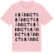 Pink Cotton t-shirt med Brännet ordlek t-shirt