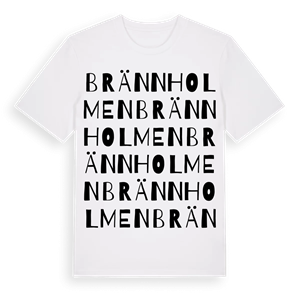 Brännholmen ordlek t-shirt – ekologisk bomull t-shirt från Pinshirt