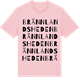 Pink Cotton t-shirt med Brännlandsheden ordlek t-shirt