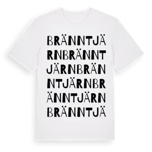 Bränntjärn ordlek t-shirt – ekologisk bomull t-shirt från Pinshirt