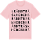 Pink Cotton t-shirt med Brännträskheden ordlek t-shirt
