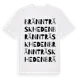 White t-shirt med Brännträskheden ordlek t-shirt