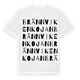 White t-shirt med Brännvikenkojan ordlek t-shirt