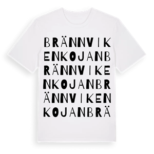 Brännvikenkojan ordlek t-shirt – ekologisk bomull t-shirt från Pinshirt