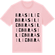 Pink Cotton t-shirt med Brasilien ordlek t-shirt