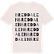 Vintage White t-shirt med Breddalen ordlek t-shirt