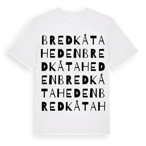Bredkåtaheden ordlek t-shirt – ekologisk bomull t-shirt från Pinshirt