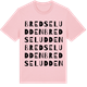Pink Cotton t-shirt med Bredseludden ordlek t-shirt