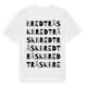White t-shirt med Bredträsk ordlek t-shirt