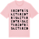 Pink Cotton t-shirt med Bredträsket ordlek t-shirt